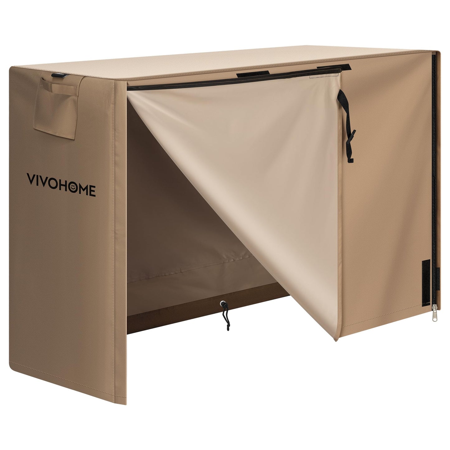VIVOHOME 5ft Firewood Log Rack Cover, Heavy Duty 600D Oxford, Double Layer Outdoor Weather Resistant with 5ft Heavy Duty Indoor Outdoor Firewood Storage Log Rack with Cover Combo
