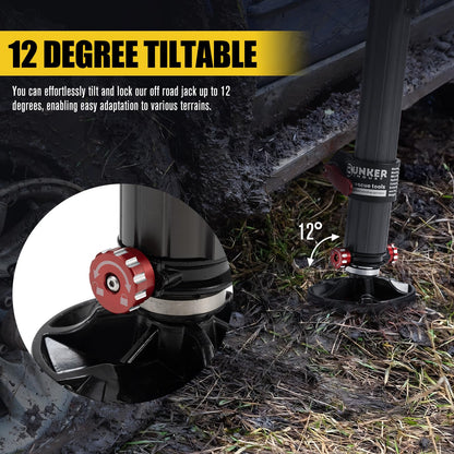 BUNKER INDUST Hydraulic Recovery Jack, Powerful Offroad Lift Farm Jack with Lift Mate Storage Bag, 4,409lbs Capacity