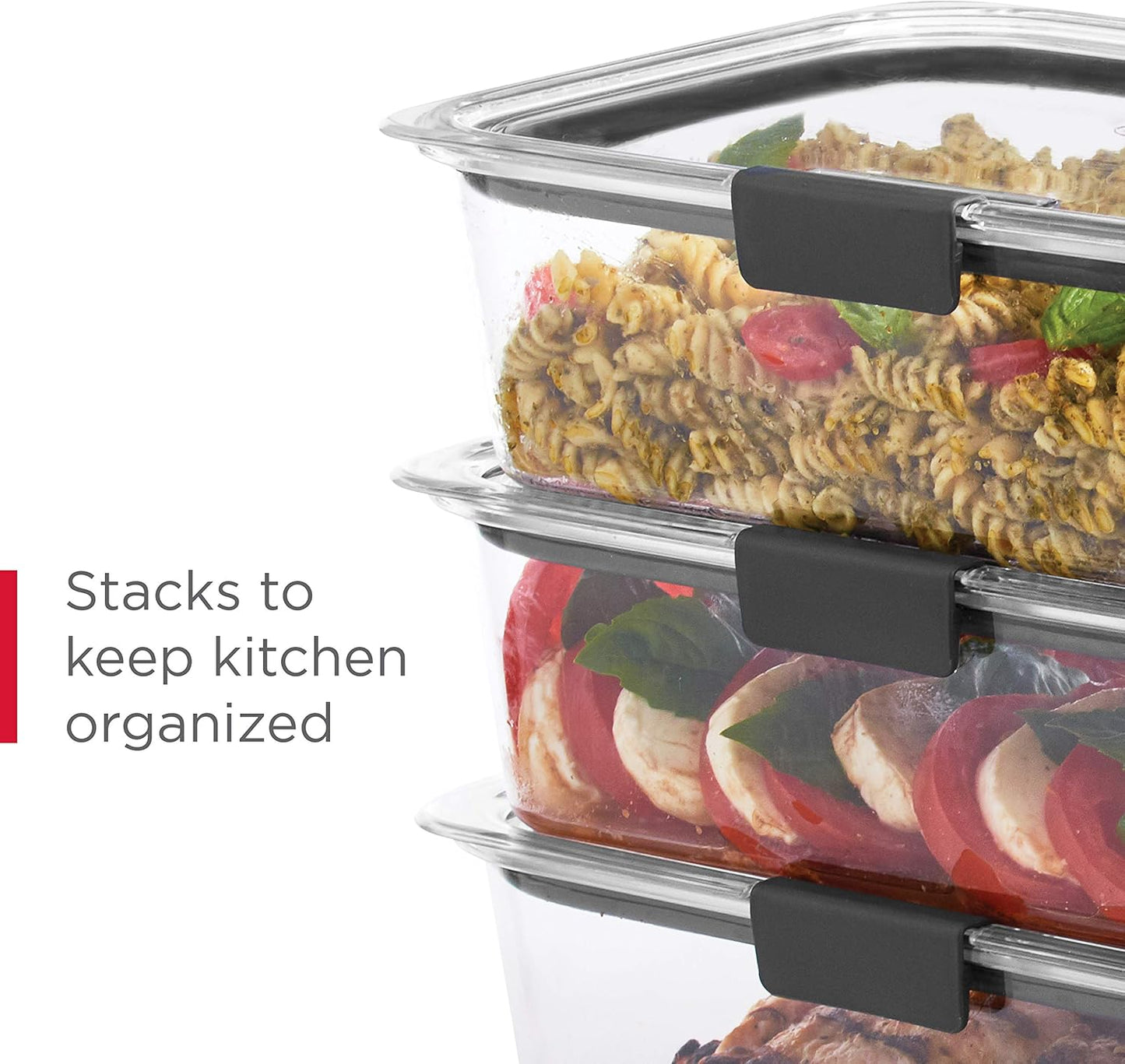 Rubbermaid Brilliance Food Storage Containers - 14 Piece BPA-Free, Leak Proof, Clear Design