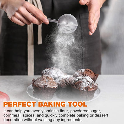 Artoshin Powdered Sugar Flour, Powdered Sugar Shaker Duster Flour Dispenser Shaker with 18/8 Stainless Steel One-handed Operation Shaker Duster for Sugar Flour and Spices