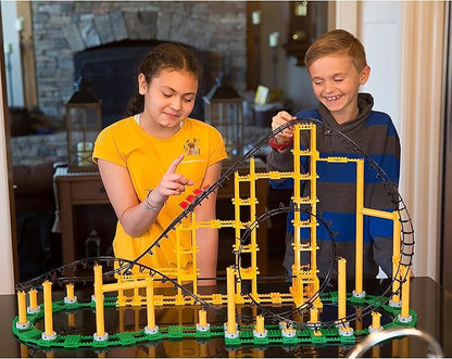 CDX Blocks: Sidewinder - 825 Pieces Building Brick Set Gravity Powered Looping Coaster Model Promotes STEM Learning