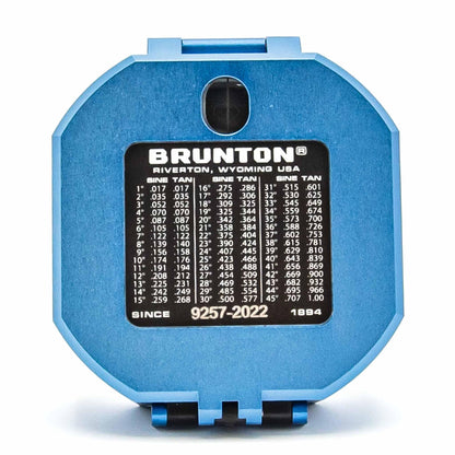 Brunton Standard Transit, Azimuth (0–360°), Blue - Professional Pocket Transit with Clinometer