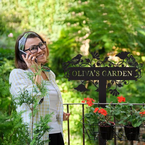 Customized Metal Signs - Personalized Garden Stake Sign | Custom Outdoor Decor for Gardeners