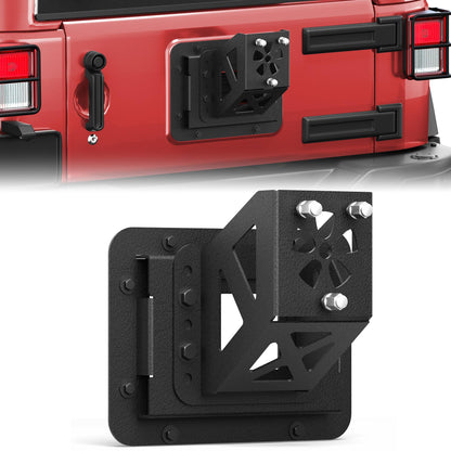 Jeep Spare Tire Mount for 2007–2018 Jeep Wrangler JK & JKU (2/4 Doors), Heavy-Duty Tire Carrier Fits up to 37 Inch Tire, Carbon Steel with E-Coat & Powder Finish