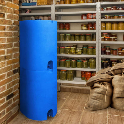 WaterPrepared 3 Pack Water Tank, Rain Barrel Storage, Stackable Drum, 55 Gallon
