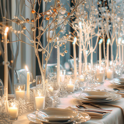 MTLEE Taper Candles 8/10/12 Multi Height Unscented Taper Candles 8 Burn Hours for Dinner Decorative Home Decoration Fall Thanksgiving Wedding Party Candlesticks(White,36)