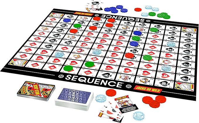 Goliath Sequence Jacks Go Wild! | Strategy Board Game Includes Additional Wild Jacks Cards | 2-12 Players Ages 7+