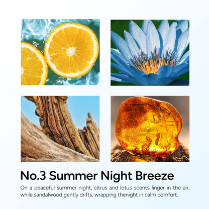 LUMELOOM Summer Night Breeze Scented Candle, 11oz Aromatherapy Soy Wax Candles for Home Scented, Fruits, Flower, Wood Scent, Long Burning Time, Gifts for Women, Men, Friend, Relaxation & Stress Relief
