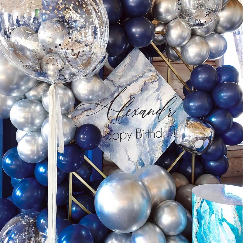 PartyWoo Navy Blue Balloons 140pcs Different Sizes of 18 12 10 5 Inch Dark Blue Balloon Arch Kit Garland for Graduation Wedding Sports Theme Boy Baby Shower Men Birthday Party Decorations Blue-Y72