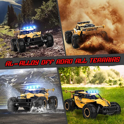 BLUEJAY Remote Control Car for Boys RC Cars 1:12 Monster RC Truck Off Road with LED Headlight and Rechargeable Battery Gifts for Adults Boys 8-12
