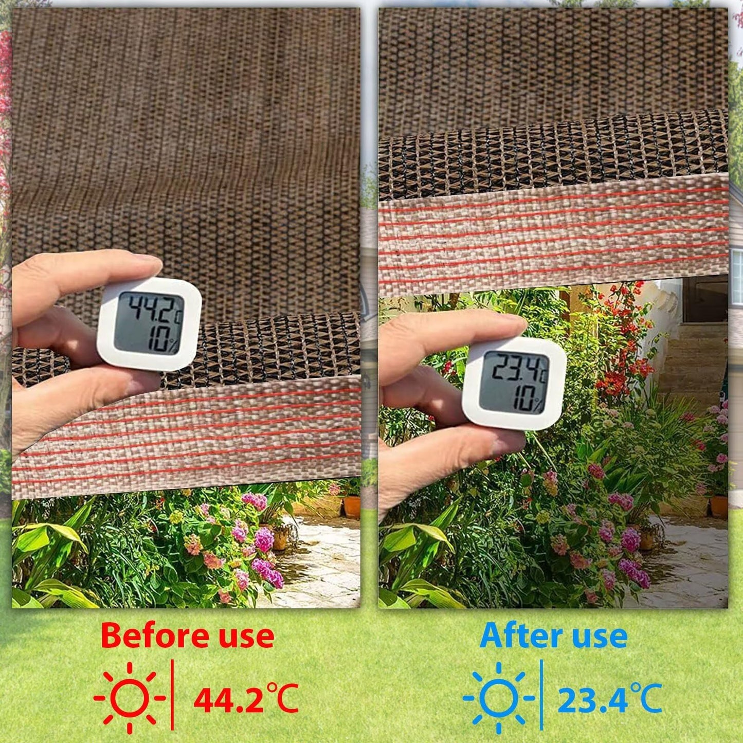 90% Shade Cloth Sun Shade Fabric Privacy Screen Shade Cover for Patio Garden Pergola Shade Cover Canopy with Gromments（Mocha 20 x 30 FT ）