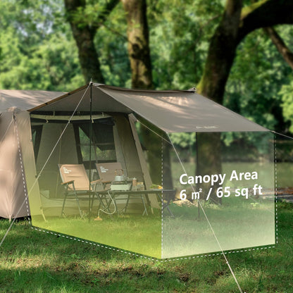 BISINNA 4 Person Camping Tent Family Cabin Tents with Full Rainfly Waterproof Large Double Layer Glamping Tent for Car Camping Outdoor Picinic