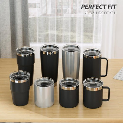 CeleVista 3 Pack 20 oz Tumbler Lid, Replacement Lids for 20oz Yeti Tumbler, Magnetic Slider Covers, BPA-Free, Easy to Clean