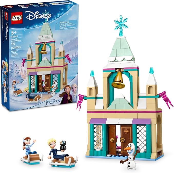 LEGO Disney Frozen: Arendelle Frozen Castle - Building Playset for Kids - Frozen Castle Toy for Fans with Princess Anna and Elsa Minidolls - 5 Year Old Girl &amp Boy Birthday Gift - 43265