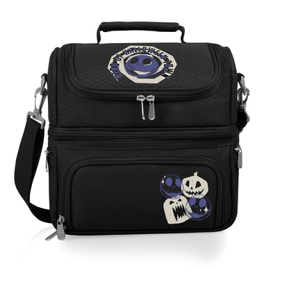PICNIC TIME Disney Nightmare Before Christmas Jack Pranzo Lunch Bag, Insulated Lunch Box with Utensil Set, Lunch Cooler Bag, (Black)