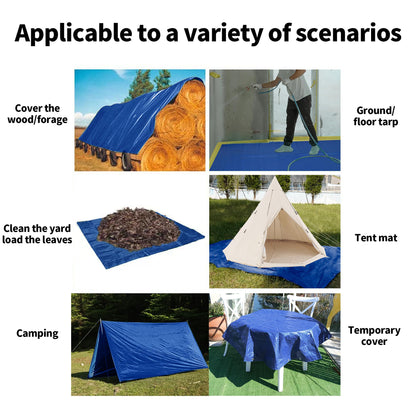 TARPAL 40x50 Feet Blue Tarp Waterproof 5mil Extra Large tarp Multipurpose Protective Cover All Purpose Poly Tarps for Firewood,Camping,Tent,Outdoor Furniture