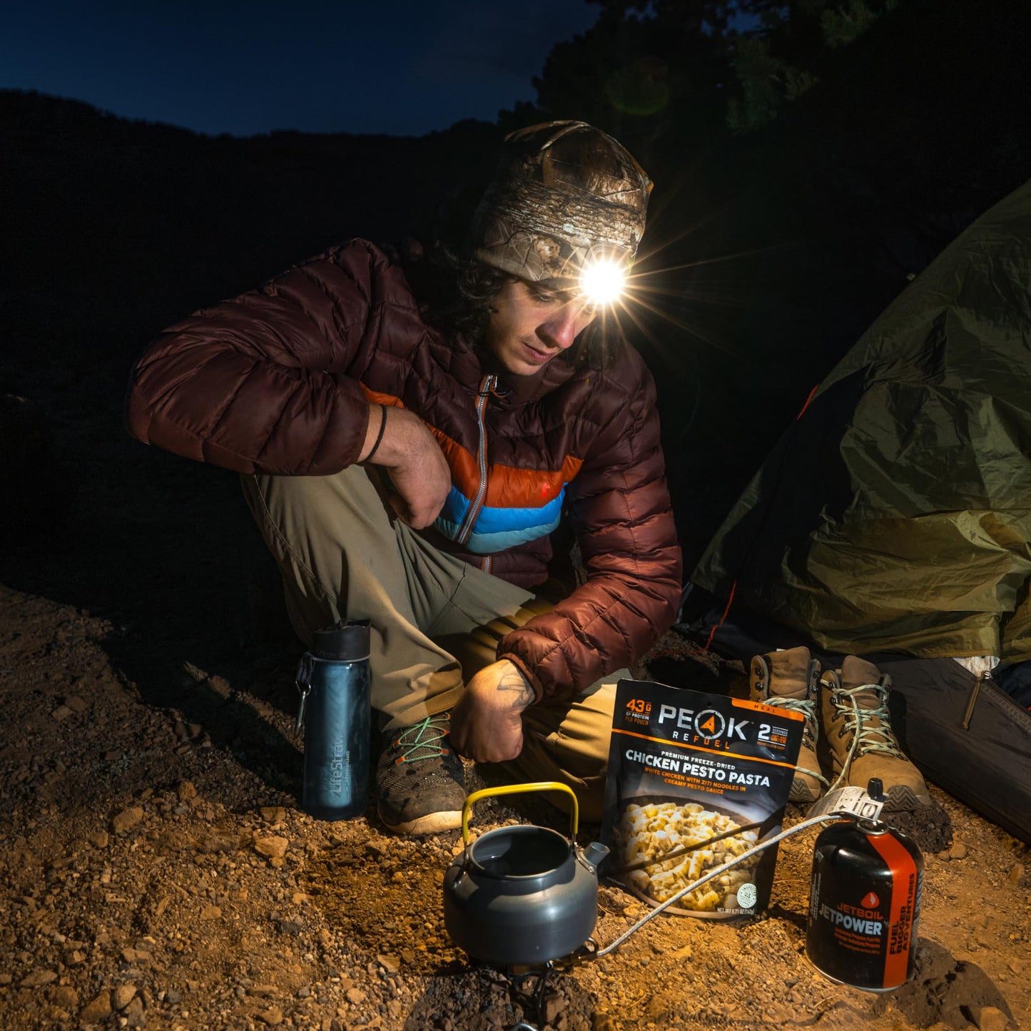 POWERCAP LED Hat Light 150 Lumens Rechargeable Fleece Beanie with Bright Built-in Headlamp Waterproof LED Warm One Size Cap