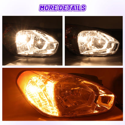XGWZ Headlights Compatible with 2006 2007 2008 2009 2010 2011 Hyundai Accent, Passenger and Driver Side