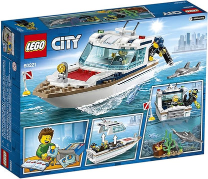 City Great Vehicles Diving Yacht Toy Boat Building Sets for Kids