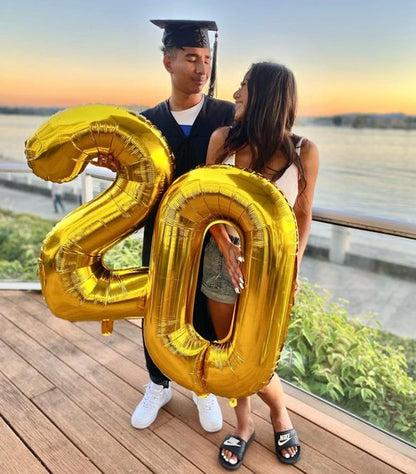 Gold Number 12 Balloon 40 inch, 12 Number Balloons, 12th Gold Birthday Decorations, 12 Year Old Girls Boys Golden Party Supplies
