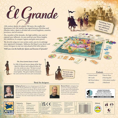 Hans im Glück El Grande Board Game - Engage in Medieval Intrigue in 15th Century Spain! Area Control Strategy Game for Kids &amp Adults Ages 12+ 2-5 Players 90 Min Playtime