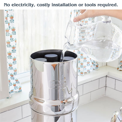 Royal Berkey Gravity-Fed Water Filter System 3.25 Gallon with 2 Black Berkey Elements, 2 PF-2 Fluoride and Arsenic Reduction Elements