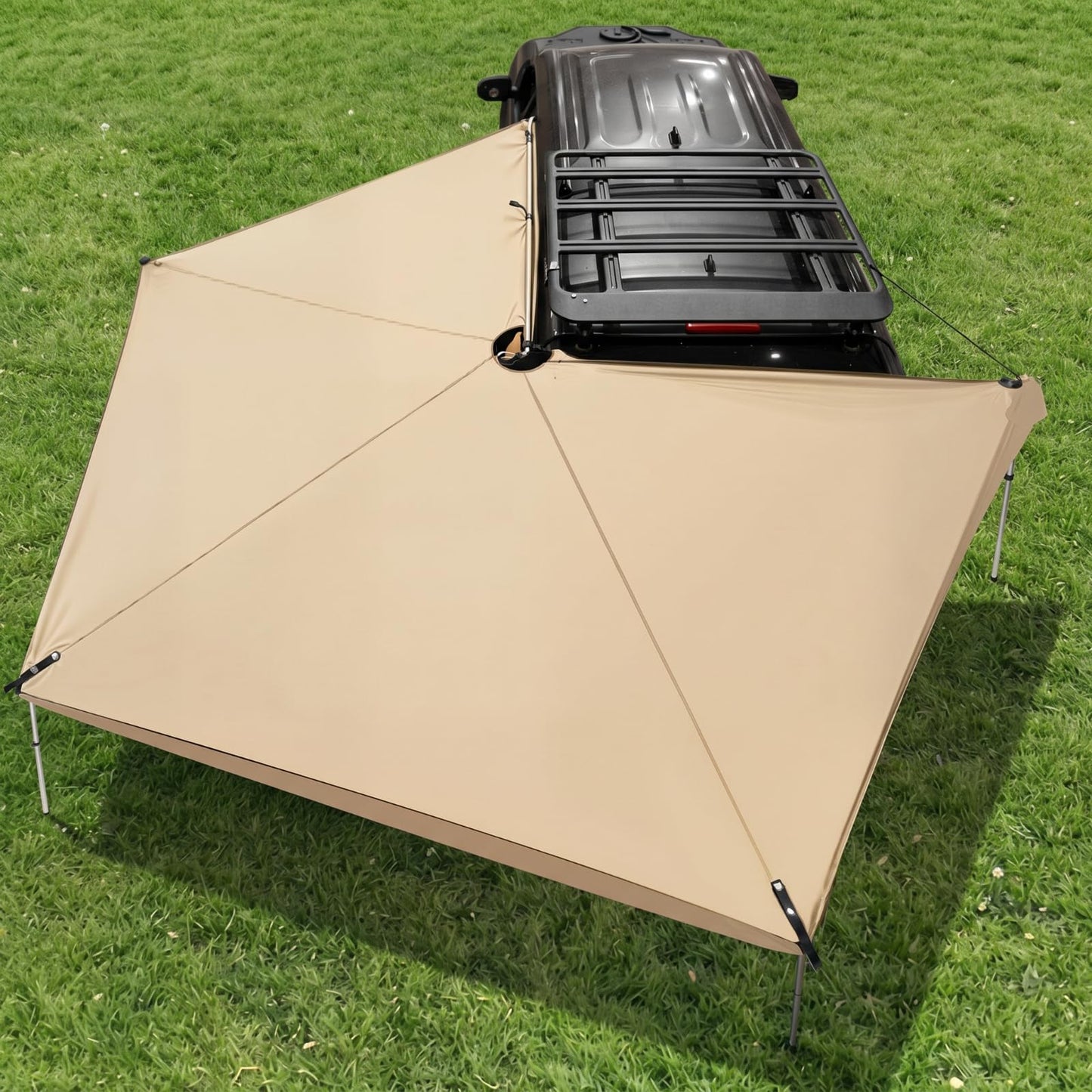Canchiing 270 Degree Awning for SUV Truck RV, Heavy Duty Waterproof Car Awning with UPF 50+ Sun Protection, Easy Setup Overland Driver Side, 65 Sq Ft Coverage for Camping Outdoor