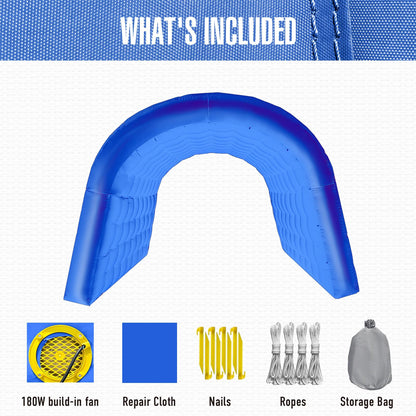 Sewinfla Inflatable Tunnel Sports Entrance with Internal Blower, 10x10x9ft Inflatable Tunnel Tent for Business Advertising Event Exhibition Promotion,Street,Shop,Supermarket,School