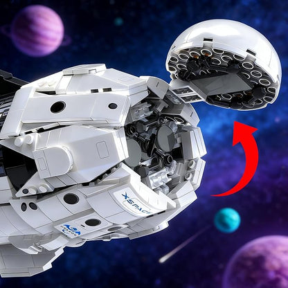 Dragon2 Space Rocket Ship Building Set Space Shuttle Model Kit Technic Spacecraft Collection for Adult &amp Aeronautics Enthusiast Ages 8+ Aerospace Engineering STEM Building Toys 850PCS