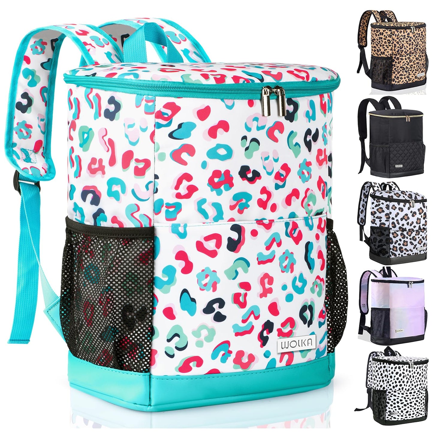 Wolka Cooler Backpack 30 Cans,Portable Backpack Coolers Insulated Leak Proof,Waterproof Soft Sided Cooler Bag for Travel,Beach,Camping,Picnic,Lunch Backpack for Women (Water Elf)