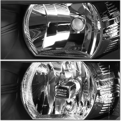 ISHARINGAUTOPARTS Headlight Assembly Compatible with 2007-2013 Chevy Silverado 1500, for 2007-2014 Silverado 2500 3500 2500HD 3500HD Replacement Headlamp Black Housing Clear Reflector