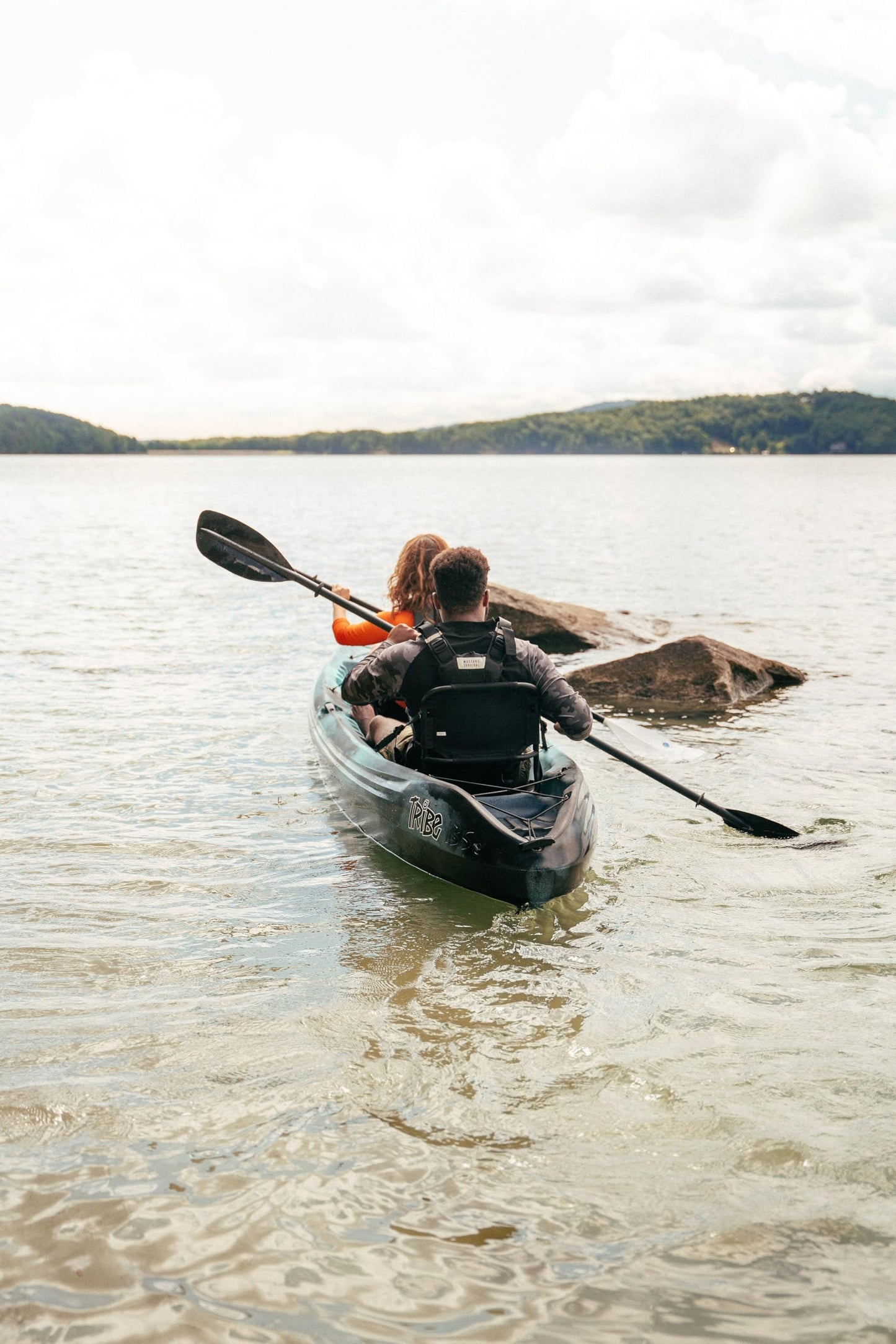 Perception - Tribe 9.5 - Sit on Top Kayak - Large Rear Storage with Tie Downs - 9.5 - Dapper