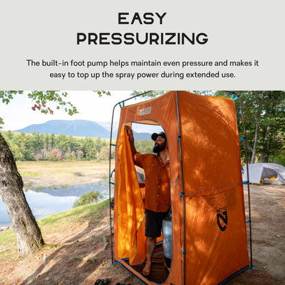 Nemo Equipment Helio LX Portable Pressure Shower - Fortress/Silt/Black - 22L