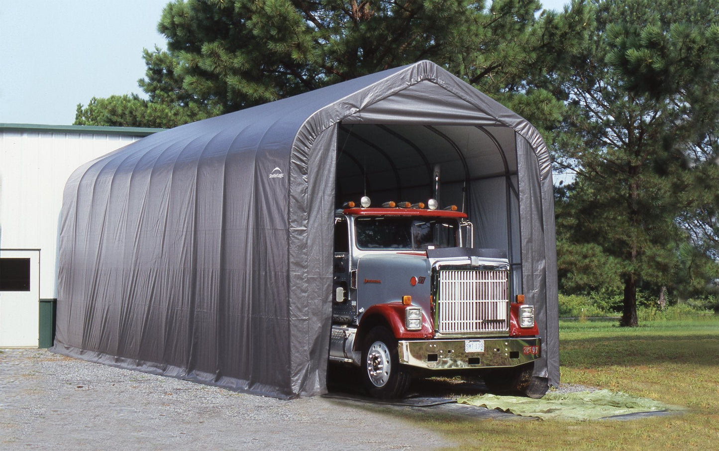 ShelterLogic Garage 16 x 40 x 16 Peak Standard Grey