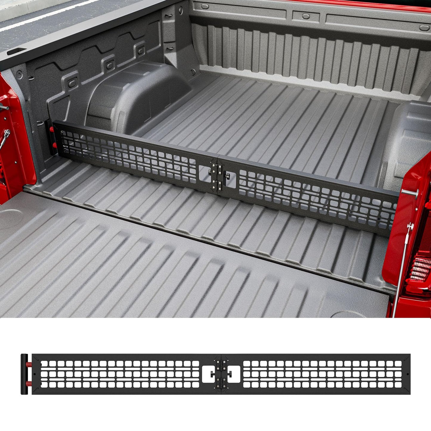 SZYANG Truck Bed Divider Compatible with 2019-2026 Chevy Silverado GMC Sierra Cargo Manager Molle Panel Truck Bed Organizer Replacement for 2019-2026 Chevy Silverado Accessories