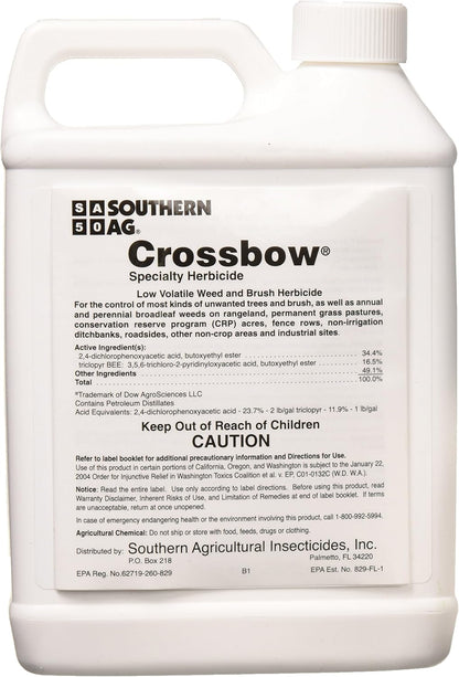 Southern Ag Crossbow Specialty Herbicide - Low Volatile Weed & Brush Control, 32oz Quart