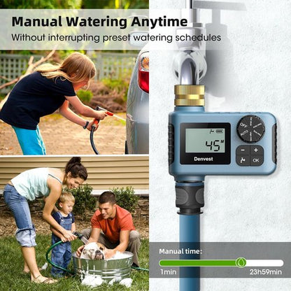 Brass Hose Timer by [Brand Name] - Efficient Water Control for Garden Hose | 1 Outlet with Rain Delay Feature