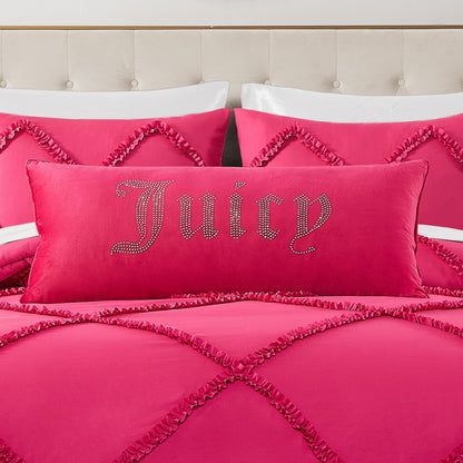 Juicy Couture – Decorative Accent Pillow Velvet Safari Leopard Premium Reversible Throw Pillow Living Room and Bedroom Décor Measures 14" x 24" Cheetah on White