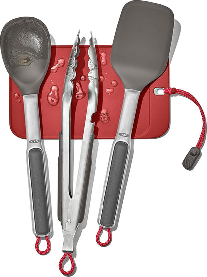 OXO Camp Stove Cooking Set - 4-Piece Outdoor Cooking Gear for Camping Adventures
