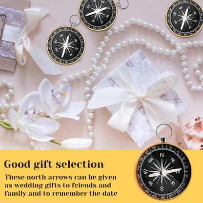 Huquary Compass Wedding Favors for Guests, Compass Souvenir Gift for Travel Themed Party Decorations Nautical Christmas Ornaments(Classic, 100 Pcs)