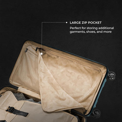 Briggs & Riley 32 Inch Extra Large Trunk Checked Luggage - Maximum Capacity Hard Shell Heavy Duty Travel Suitcase with 360-Degree Spinner Wheels - TSA Lock - Torq Collection - Ocean
