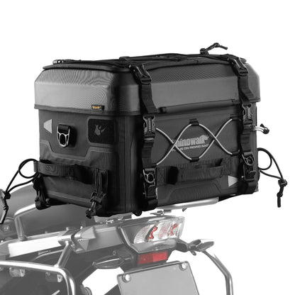 Rhinowalk 36L Motorcycle Tail Bag Hard Shell Top Case Lightweight Waterproof Rear Trunk with MOLLE System & Quick-Release Mounting – Touring Adventure Case