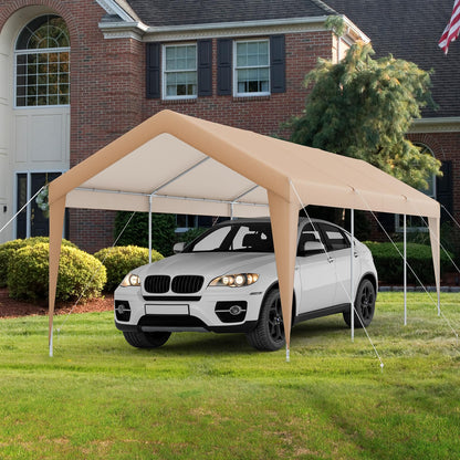Tangkula 10x20 Ft Heavy-Duty Carport, Portable Garage Tent Carport with Galvanized Steel Frame, All-Season Tarp, Outdoor Car Canopy Shelter for Car, Truck, SUV, Boat
