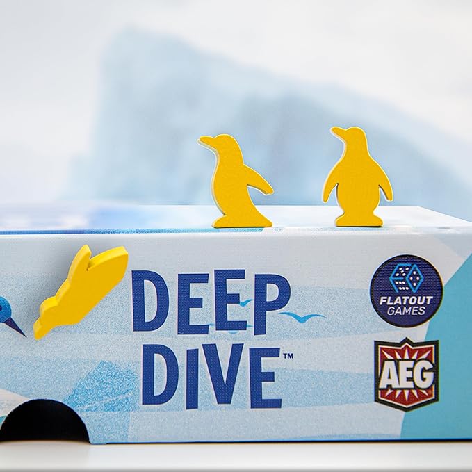 AEG &amp Flatout Games | Deep Dive - A Push Your Luck Game for the Whole Family | From the Creators of Point Salad | Easy to Learn | Quick to Play | Adorable Penguin Meeples | Ages 10+ | 1-6 Players