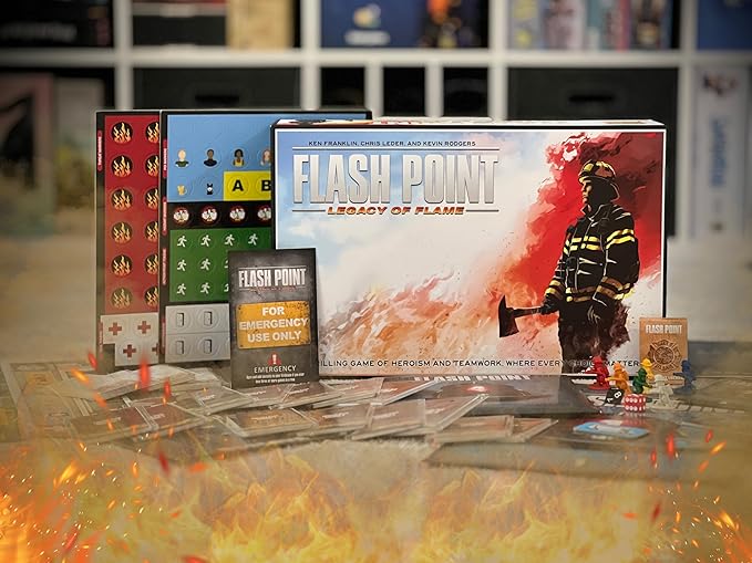 Flash Point: Legacy of Flame Board Game – Cooperative Legacy Game for 1–6 Players Ages 10+ 60-Min Campaign Play – Firefighter Strategy Game by Indie Boards &amp Cards