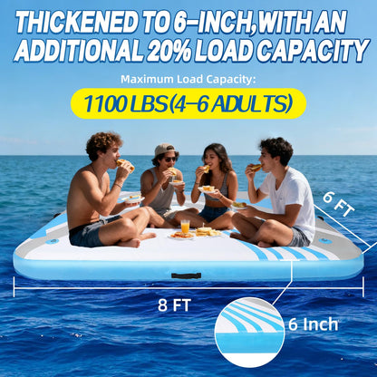Generalman Inflatable Floating Dock, Air Dock Platform, Island Raft Mat, Swim Platform, Floating Island Raft – Thick & Extra‑Wide Non‑Slip Floating Platform with Portable Carry Bag