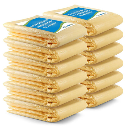 Primacare CSCB-6821 Disposable Transport Emergency Blanket, Lightweight and Warerproof, Blanket for Outdoors, Camping, First Aid, Hiking, Survival, 60” x 90”, Yellow (Pack of 18)