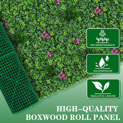 Grooy Boxwood Roll Panels, Grass Wall 40"x120"(33.33 SQFT), Grass Backdrop, Privacy Screen, Sun Protected Green Wall Decor for Outdoor, Indoor, Garden, Backyard and Décor