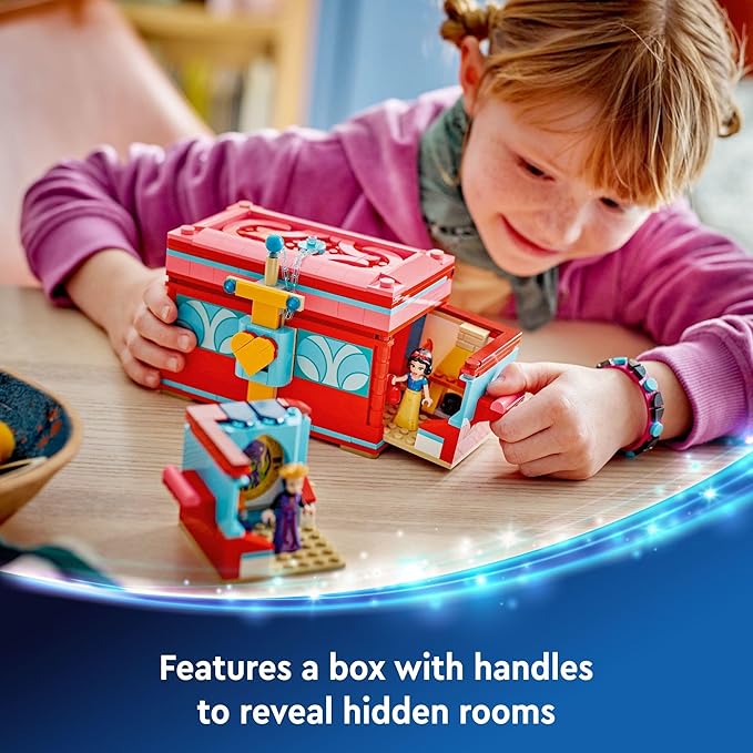 LEGO ǀ Disney Snow White’s Jewelry Box Snow White and The Evil Queen Mini Doll Figures Building Toy for Kids Birthday Gift for 6 Years Old Girls and Boys Play Disney Bracelet 43276