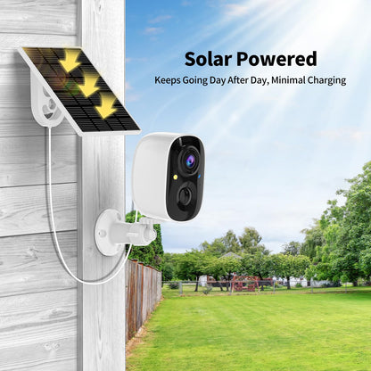 2K FHD Solar Powered Security Cameras Wireless Outdoor,WiFi Wireless Cameras,Outside Cameras for Home Security,AI Motion Detection,Color Night Vision,Spotlight,Siren Alarm,SD/Cloud Storage,4 Pack